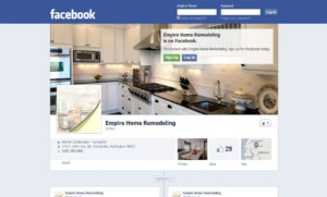 Facebook page design for Empire Home Remodeling. Screenshot